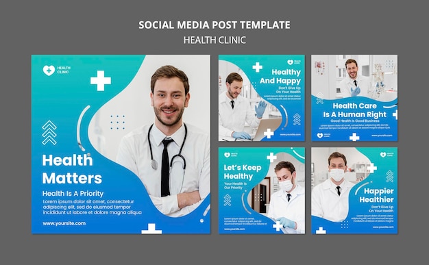 Clinic social media post template