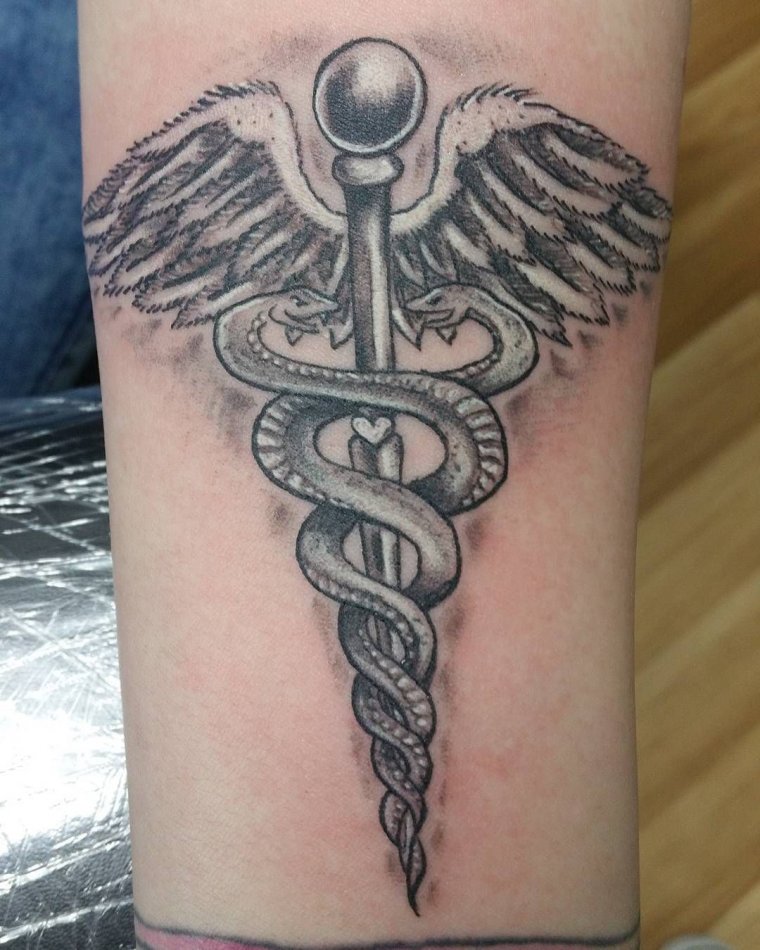 Medical sign tattoo