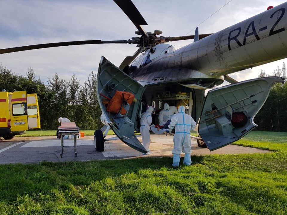 Helicopters of disaster medicine took more than 450 patients with covid from remote areas of the Khabarovsk Territory