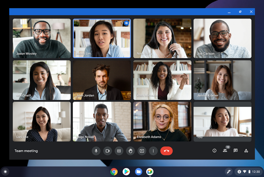 Videoconferencing on Google Meet