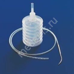 The drainage system is 30 ml. With catheter and steel trocar, sterile. Germany