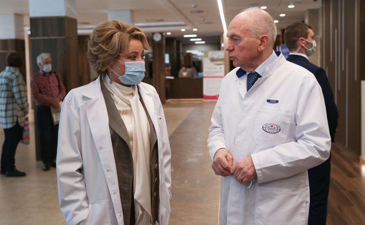 Chairman of the Federation Council Valentina Matvienko and Governor of the Moscow Region Andrey Vorobyov visited the Institute of Nuclear Medicine